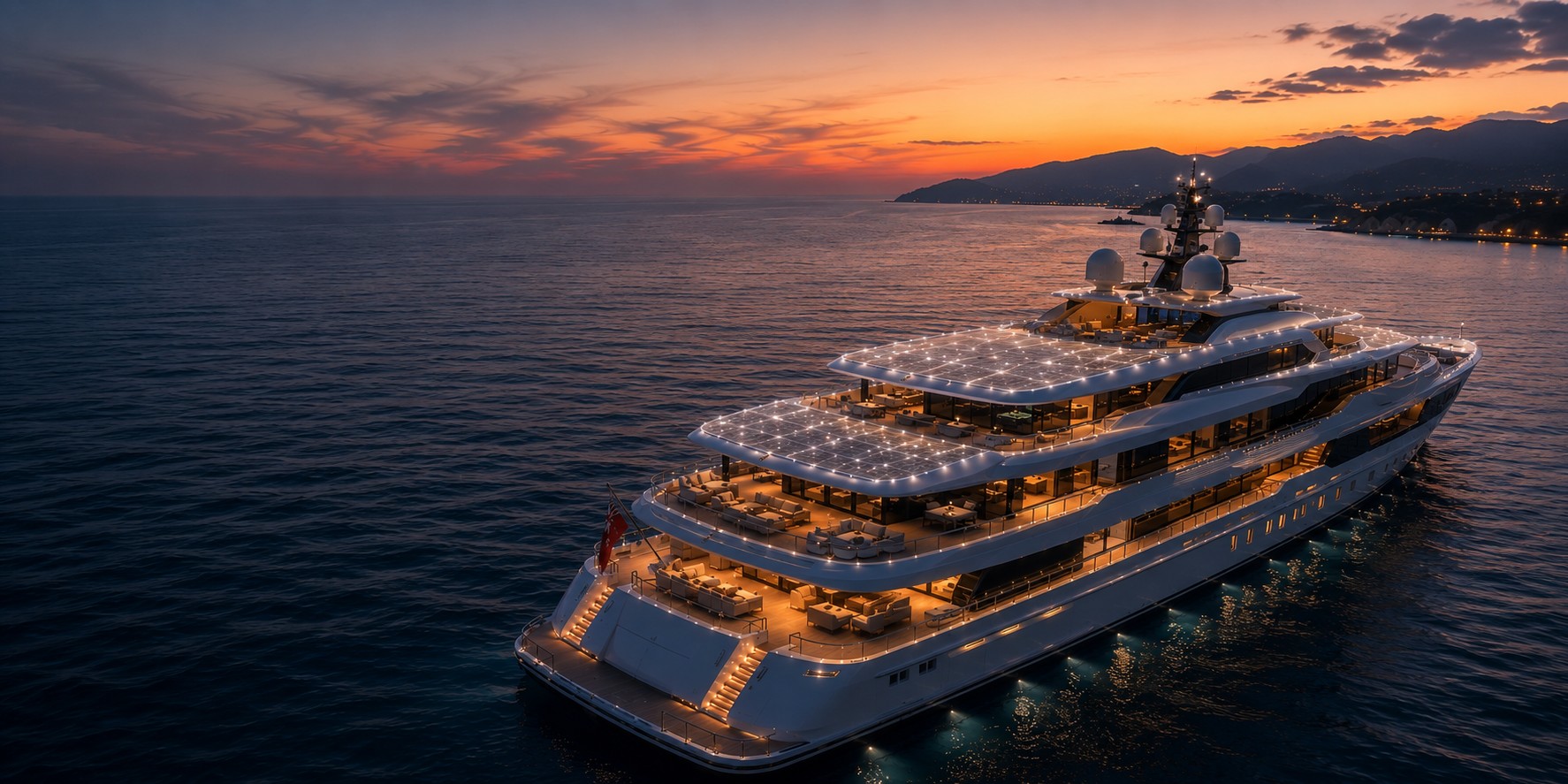 Yacht technology on board a luxury yacht